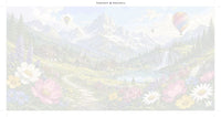 Thumbnail for Numbered canvas - Mountain Village and Wildflowers 120x60cm