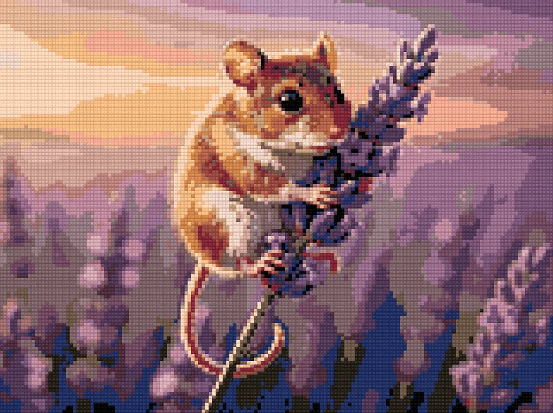 Diamond pattern - Mouse on Lavender