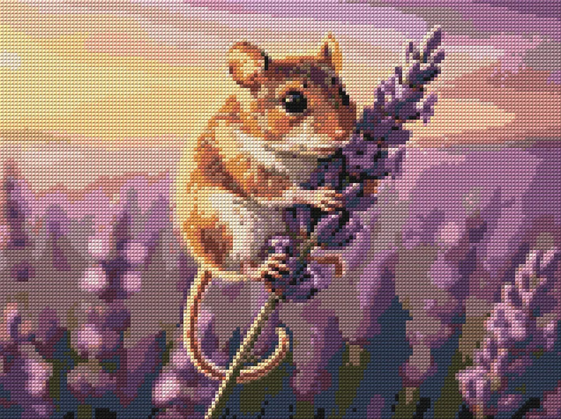 Diamond pattern - Mouse on Lavender