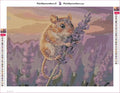 Thumbnail for Mouse on Lavender diamond painting adhesive canvas 40x30cm