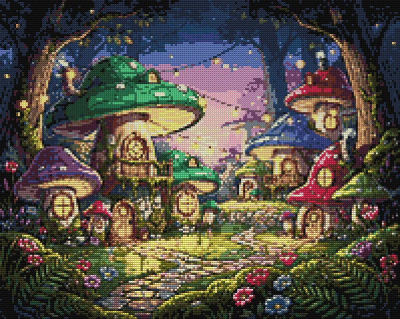 Diamond pattern - Enchanted Mushroom Village