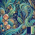 Thumbnail for Mystical Botanical Fantasy, 50x50 cm diamond painting – finished design preview with a close-up of square drills