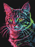 Thumbnail for Diamond Pattern - Neon Cat Portrait