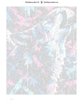 Thumbnail for Paint by numbers numbered canvas - Neon Graffiti Wolf 40x50cm