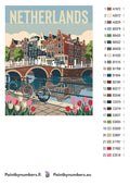 Thumbnail for Color chart and instructions - Netherlands Travel Poster 40x50cm