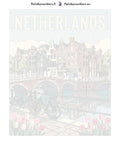 Thumbnail for Numbered canvas - Netherlands Travel Poster 40x50cm