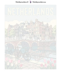 Thumbnail for Numbered canvas - Netherlands Travel Poster 40x50cm