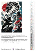 Thumbnail for Color chart and instructions - Ninja and Dragon Cliff 80x120cm