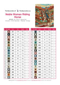 Thumbnail for DMC color chart for Noble Woman Riding Horse diamond painting - 36 colors