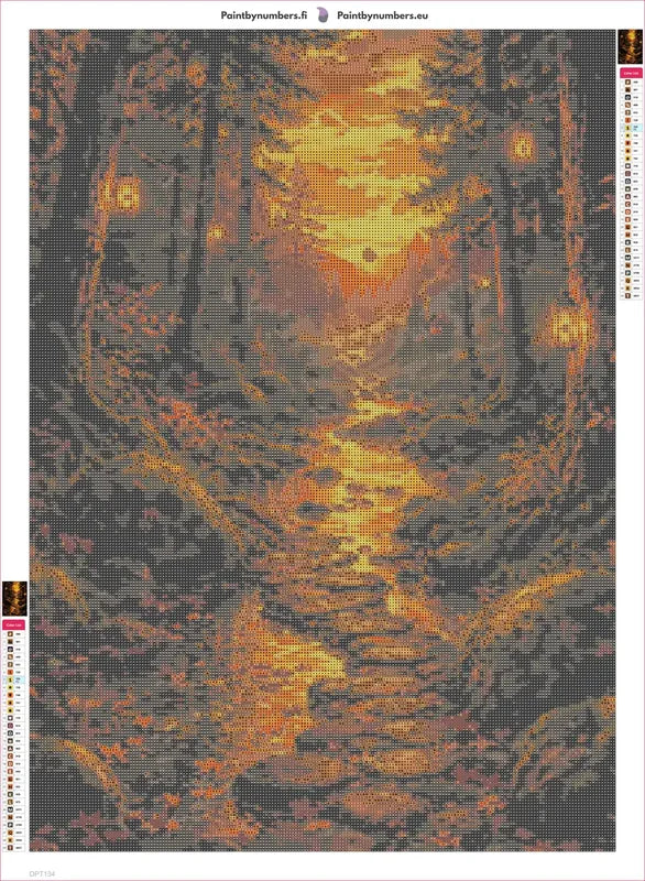 Stone Path diamond painting adhesive canvas 50x70cm