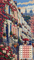 Thumbnail for Notting Hill Umbrella Parade, 40x70 cm diamond painting – finished design preview with a close-up of square drills