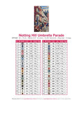 Thumbnail for DMC color chart for Notting Hill Umbrella Parade diamond painting - 42 colors