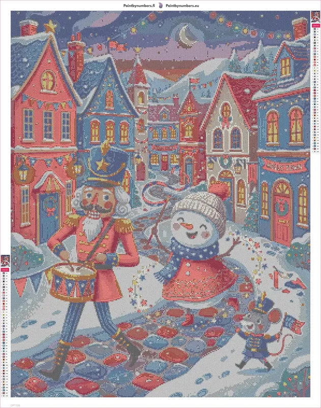 Diamond painting adhesive canvas preview - Nutcracker Parade