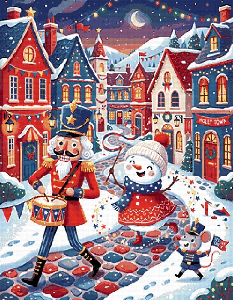 Diamond painting pattern chart - Nutcracker Parade