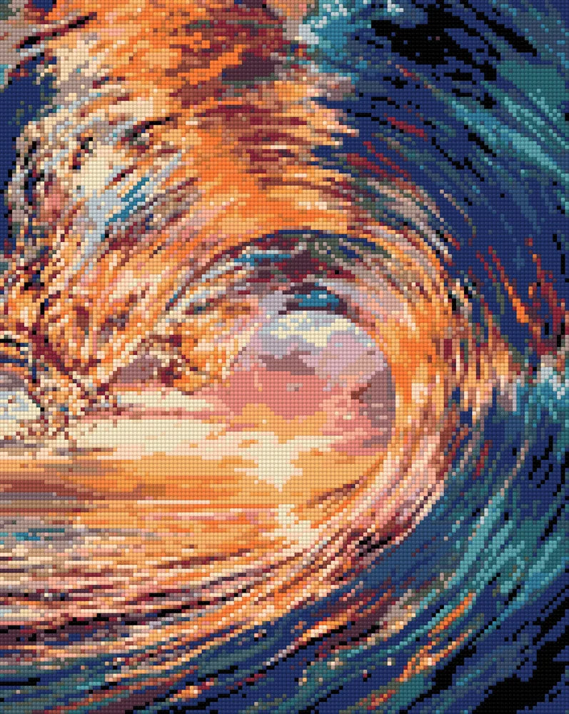 Diamond pattern - Ocean Curl