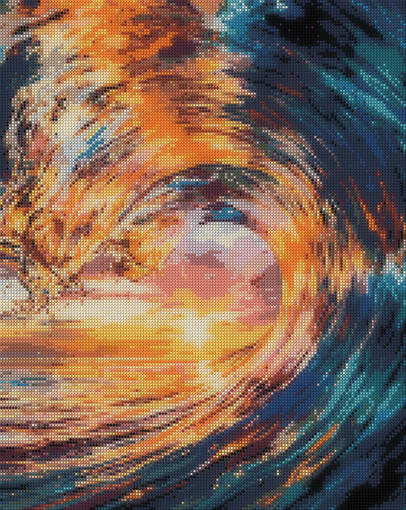 Diamond pattern - Ocean Curl