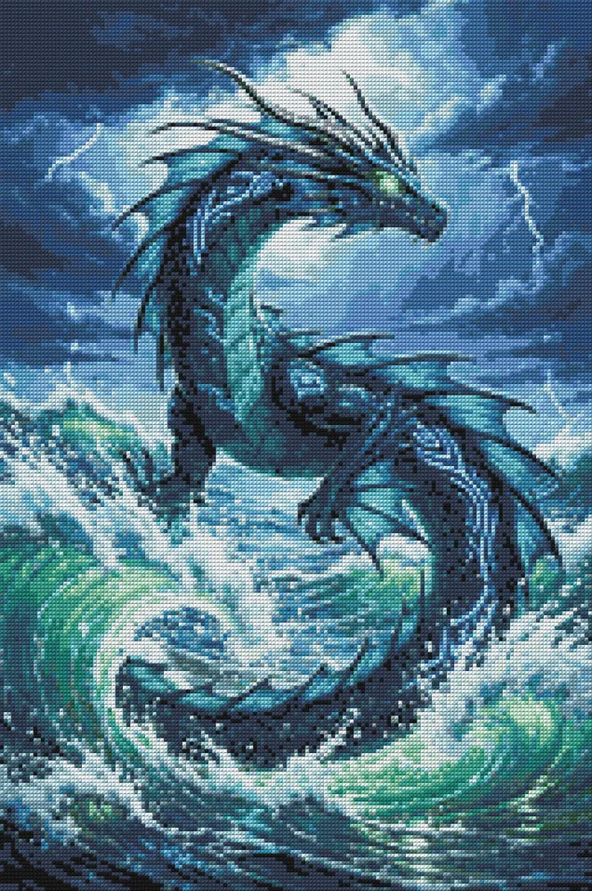 Diamond Pattern - Ocean Dragon