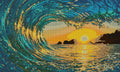 Thumbnail for Diamond painting pattern chart - Ocean Sunset Wave