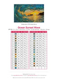 Thumbnail for DMC color chart for Ocean Sunset Wave diamond painting - 31 colors