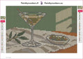 Thumbnail for Diamond painting adhesive canvas preview - Olive Glass on Linen