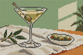Thumbnail for Olive Glass on Linen, 30x20 cm diamond painting – full design preview without the close-up inset