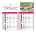 Thumbnail for DMC color chart for Olive Glass on Linen diamond painting - 20 colors