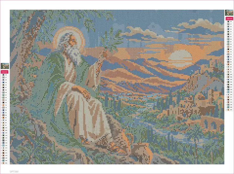 Diamond painting adhesive canvas preview - Olive Keeper in the Desert