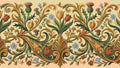 Thumbnail for Decorative floral pattern Paint By Numbers, detailed flowers and leaves.