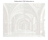 Thumbnail for Numbered canvas - Ornate Arched Hallway 50x40cm