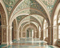 Thumbnail for Ornate arched hallway Paint By Numbers, architectural interior
