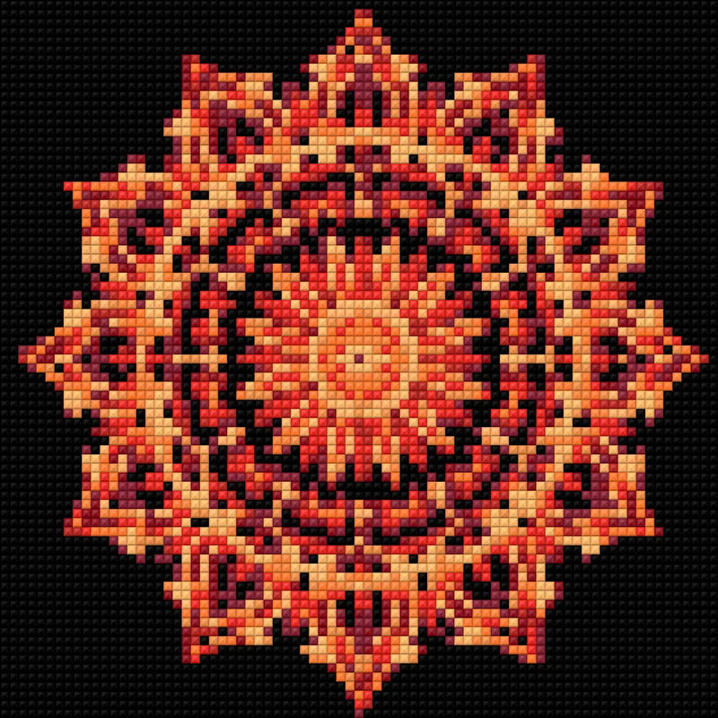 Diamond pattern - Fiery Mandala Radiance