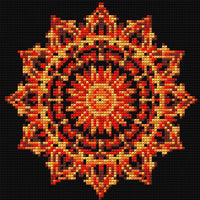 Thumbnail for Diamond pattern - Fiery Mandala Radiance