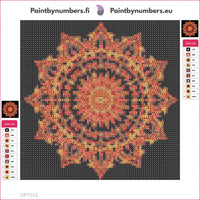 Thumbnail for Ornate Star Pattern diamond painting adhesive canvas 20x20cm