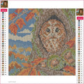 Thumbnail for Diamond painting adhesive canvas preview - Owl in the Chestnut Hollow