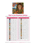 Thumbnail for DMC color chart for Owl in the Chestnut Hollow diamond painting - 29 colors
