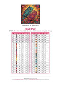 Thumbnail for Owl Pair diamond painting color chart – 38 DMC colors