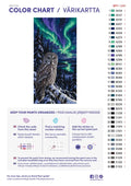 Thumbnail for Paint color chart and instructions - Owl under the Aurora 40x80cm