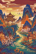 Thumbnail for Diamond pattern - Tranquil Mountain Retreat