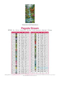 Thumbnail for DMC color chart for Pagoda Stream diamond painting - 49 colors