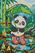 Thumbnail for Panda Cub in the Rain Boots, 20x30 cm diamond painting – full design preview without the close-up inset