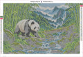 Thumbnail for Diamond painting adhesive canvas preview - Panda Trail through the Bamboo Valley