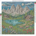 Thumbnail for Papercut Dolomites diamond painting adhesive canvas 50x50cm