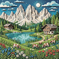 Thumbnail for Diamond pattern - Papercut Dolomites