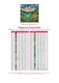 Thumbnail for Papercut Dolomites diamond painting color chart – 44 DMC colors