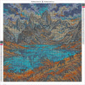 Thumbnail for Patagonian Peaks diamond painting adhesive canvas 60x60cm