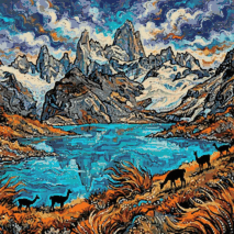 Diamantmönster för Patagonian Peaks