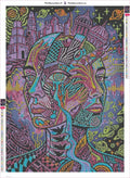 Thumbnail for Diamond painting adhesive canvas preview - Patterned Vision
