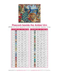 Thumbnail for DMC color chart for Peacock beside the Amber Urn diamond painting - 42 colors