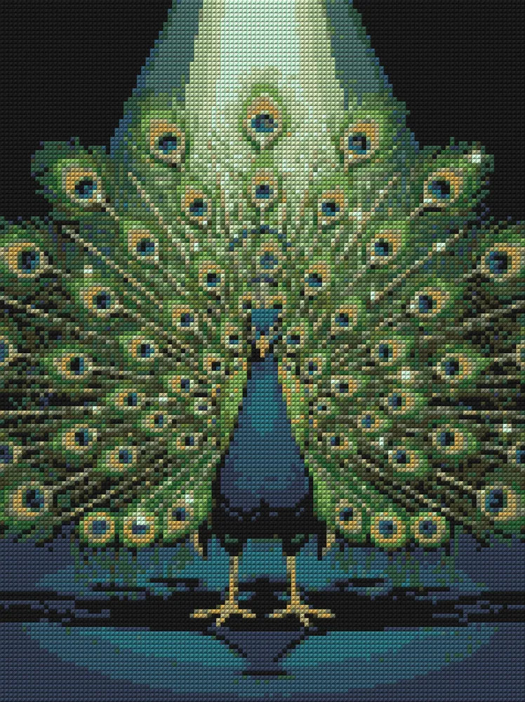 Diamond Pattern - Peacock Display