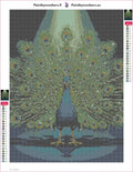 Thumbnail for Peacock Display diamond painting adhesive canvas 30x40cm